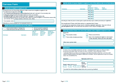 Canvass Form for Properties with Registered Electors